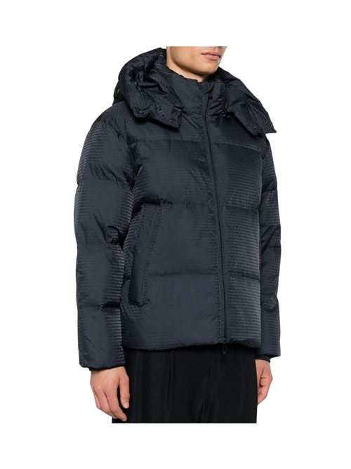 PIUMINO CON ZIP E CAPPUCCIO IN NYLON JACQUARD LOGO LETTERING ALL OVER EMPORIO ARMANI EMPORIO ARMANI | 6D1BC31NNXZ920